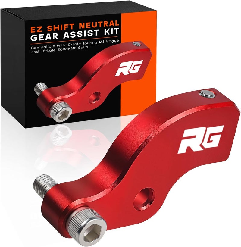 Rogierra EZ Shift Neutral Gear Assist Kit for Harley M8 Baggers and Softails,Effortless Neutral Every Time, Fits '17-Late Touring & '18-Late Softail,Red - Image 1